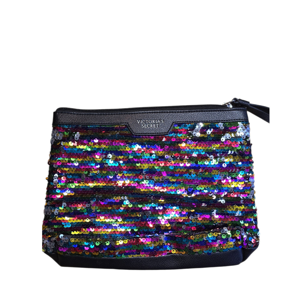 Y2k Style Sequin Rainbow Victiorias Secret Makeup Bag Coquette